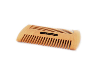 Kit De Cepillo y Peine para Barba y Cabello de Madera y Cerdas Naturales de Jabalí