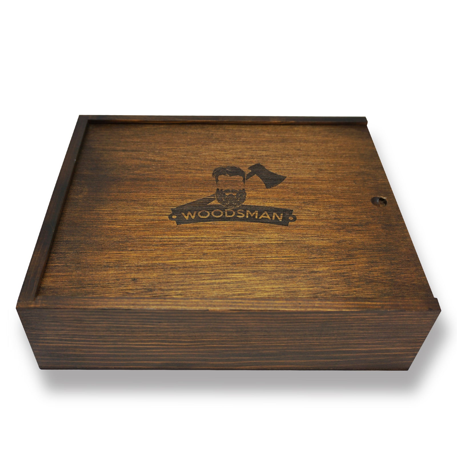 Kit de Afeitado WOODSMAN con Porta Navajas Plateado