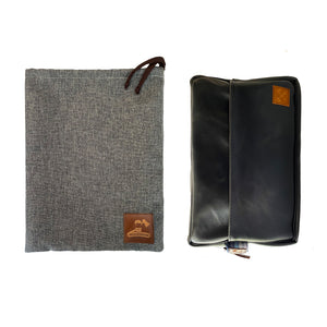 Neceser de Viaje para Hombre, en Color Negro, material sintético tipo Piel Para Accesorios