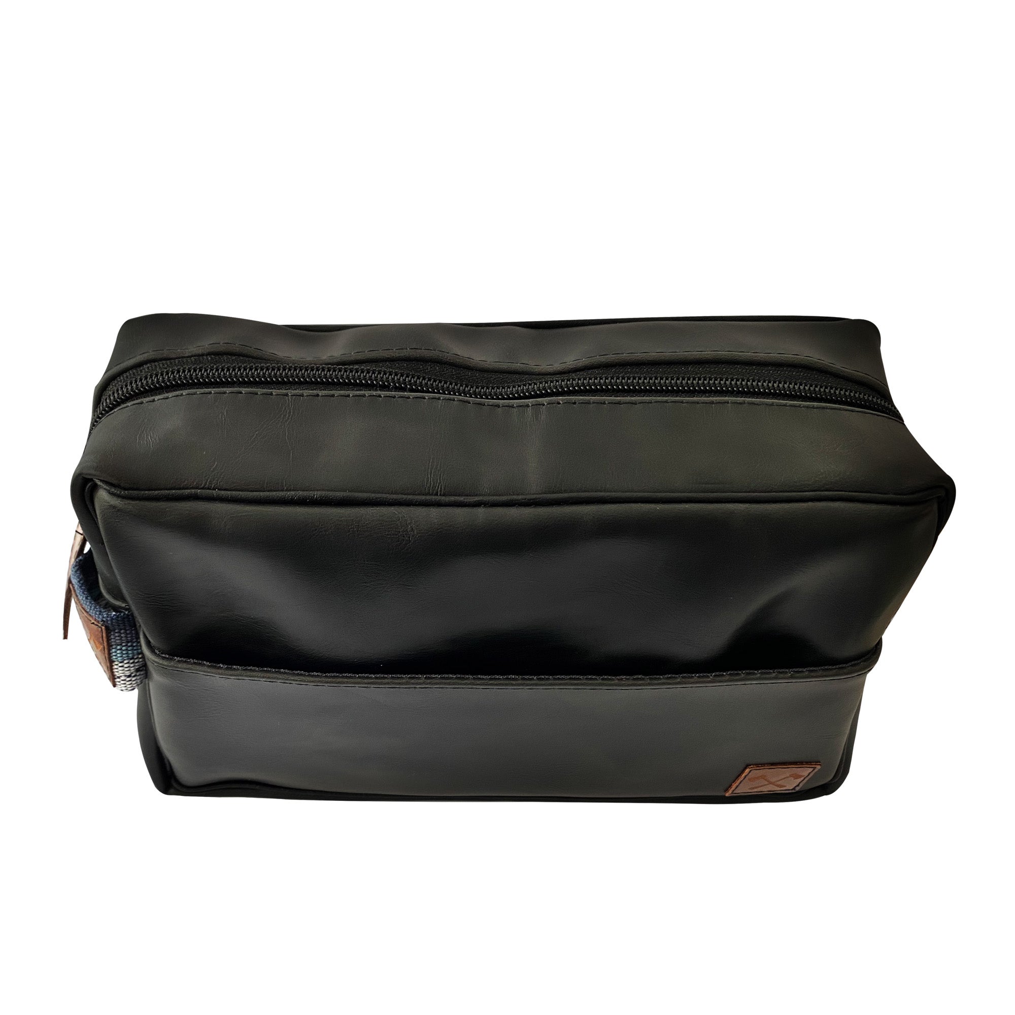 Neceser de Viaje para Hombre, en Color Negro, material sintético tipo Piel Para Accesorios