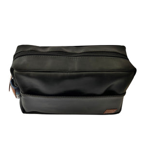 Neceser de Viaje para Hombre, en Color Negro, material sintético tipo Piel Para Accesorios
